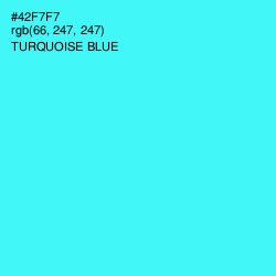 #42F7F7 - Turquoise Blue Color Image